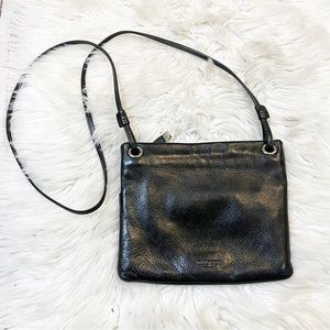 Margot New York Black Genuine Leather Crossbody Bag